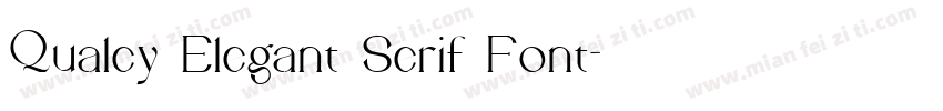 Qualey Elegant Serif Font字体转换